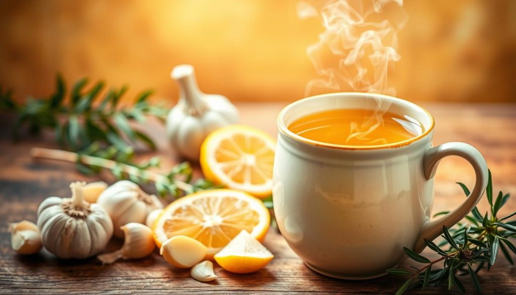 benefícios do chá de alho