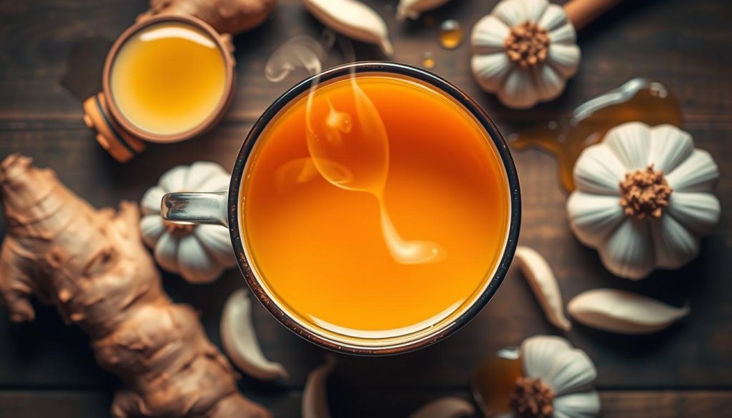 receita de chá de gengibre com alho