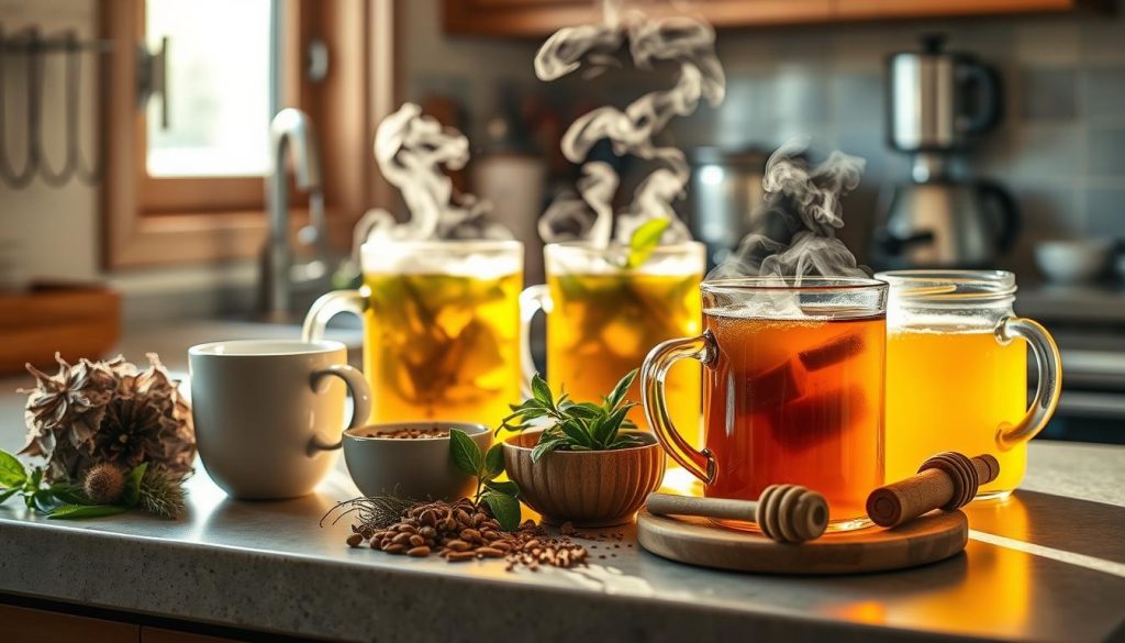 receitas caseiras de chás para alívio dos sintomas